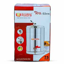 Rudra Tea Drum 2.5 ltrs Stainless Steel 