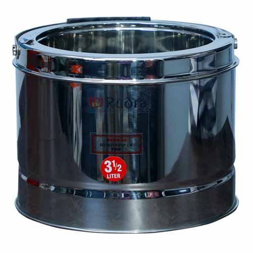 Rudhra Tea Drum 3.5 ltrs Stainless Steel 