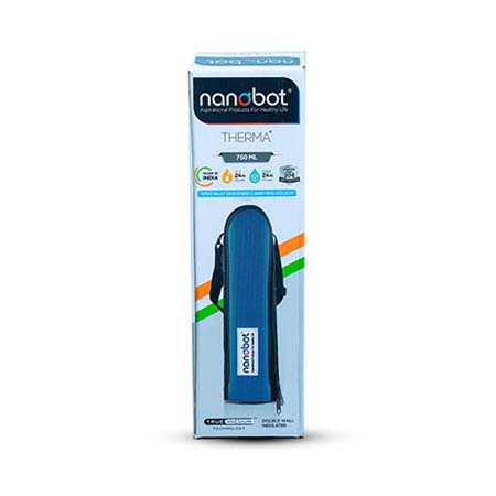 Nanobot Kryo 1000 Ml, 24 hrs Hot & Cold, 1 Yr Guarantee 1000 ml Bottle (Pack of 1, Steel/Chrome, Steel)