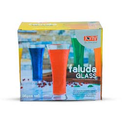 Jony (Pack of 6) Falooda glass Glass Set Water/Juice Glass