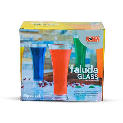 Jony (Pack of 6) Falooda glass Glass Set Water/Juice Glass